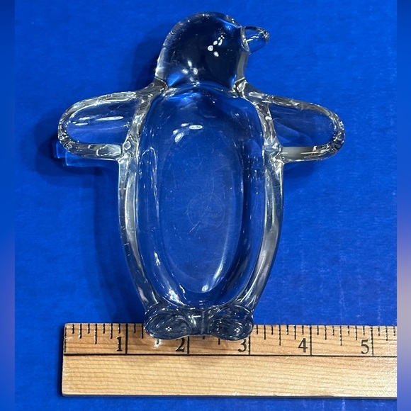 VTG Art Vannes Crystal Penguin Trinket Dish Made in France - Picture 5 of 5